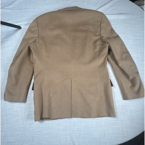Vtg Old Money Tan Camel Hair Blazer Oxford Clothes Harry Holland Sz 42 Onwentzia - Picture 11 of 16